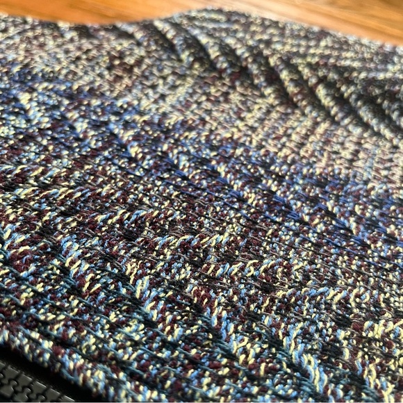 Patricia Palson Textured Blue & Grey Woven Zip Vest Sleeveless Jacket One Size - Picture 8 of 14